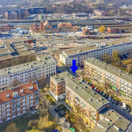 Apartment Przytulne Z Balkonem, 150m Od Dworca Glowny Gdansk